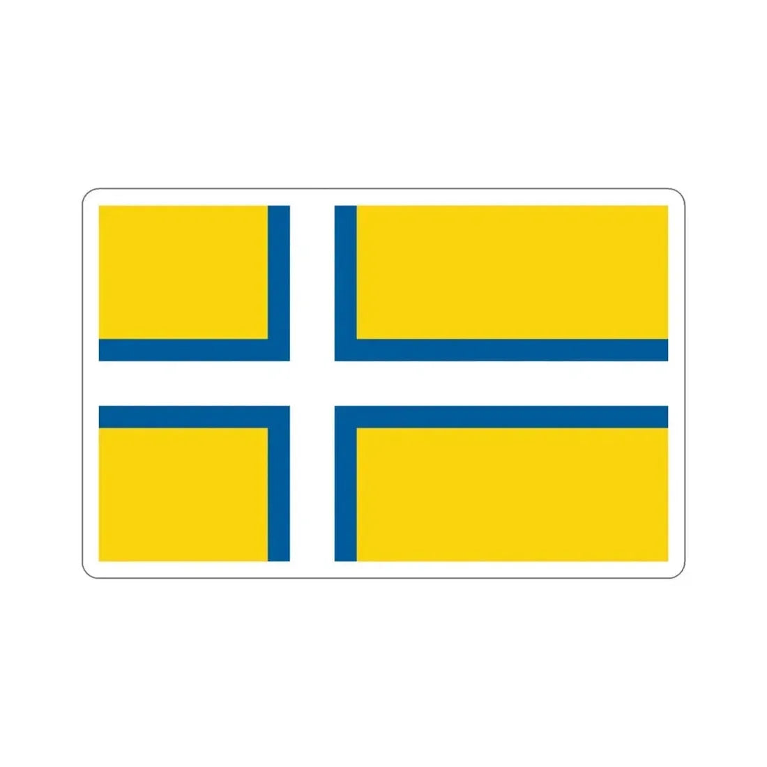 Flag of West Sweden STICKER Vinyl Die-Cut Decal - The Sticker Space
