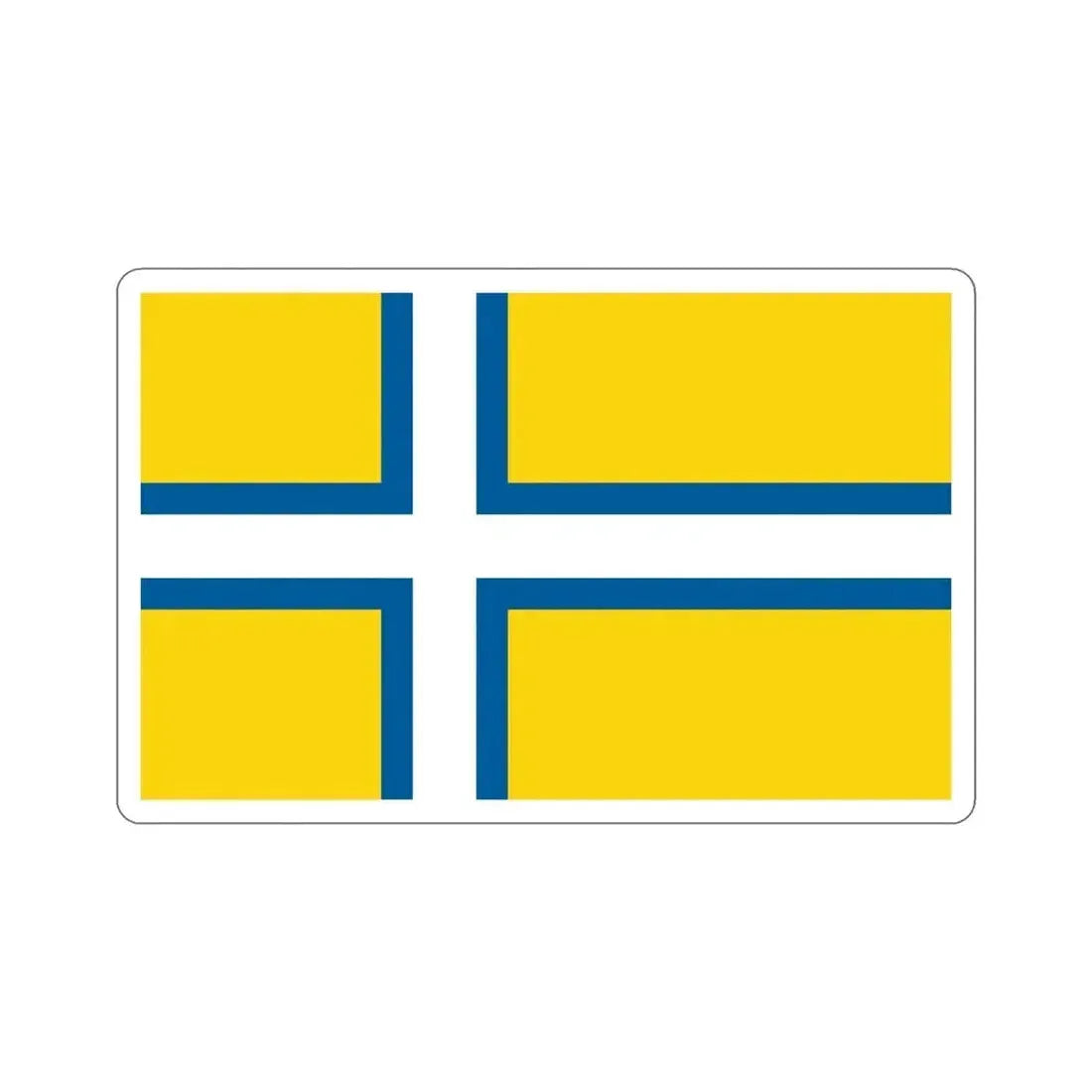 Flag of West Sweden STICKER Vinyl Die-Cut Decal - The Sticker Space