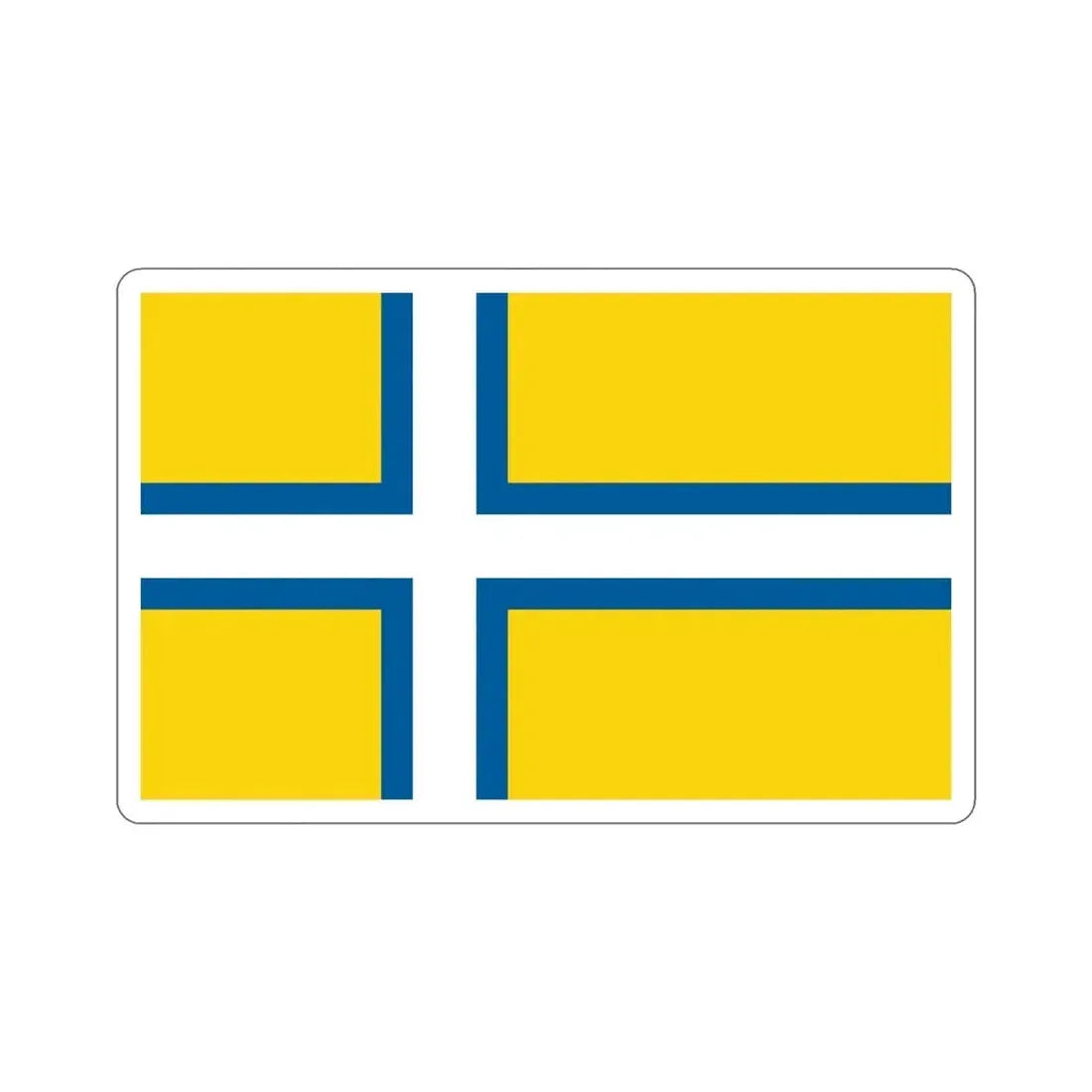Flag of West Sweden STICKER Vinyl Die-Cut Decal - The Sticker Space