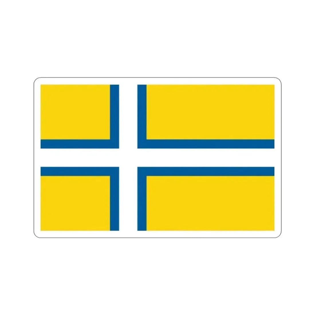 Flag of West Sweden STICKER Vinyl Die-Cut Decal - The Sticker Space
