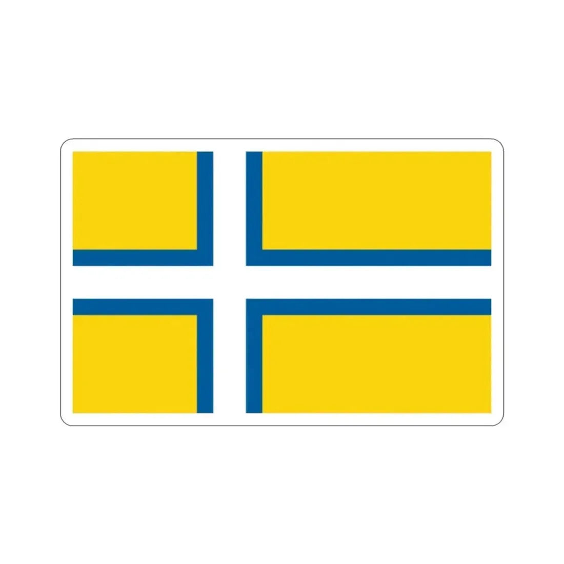 Flag of West Sweden STICKER Vinyl Die-Cut Decal - The Sticker Space