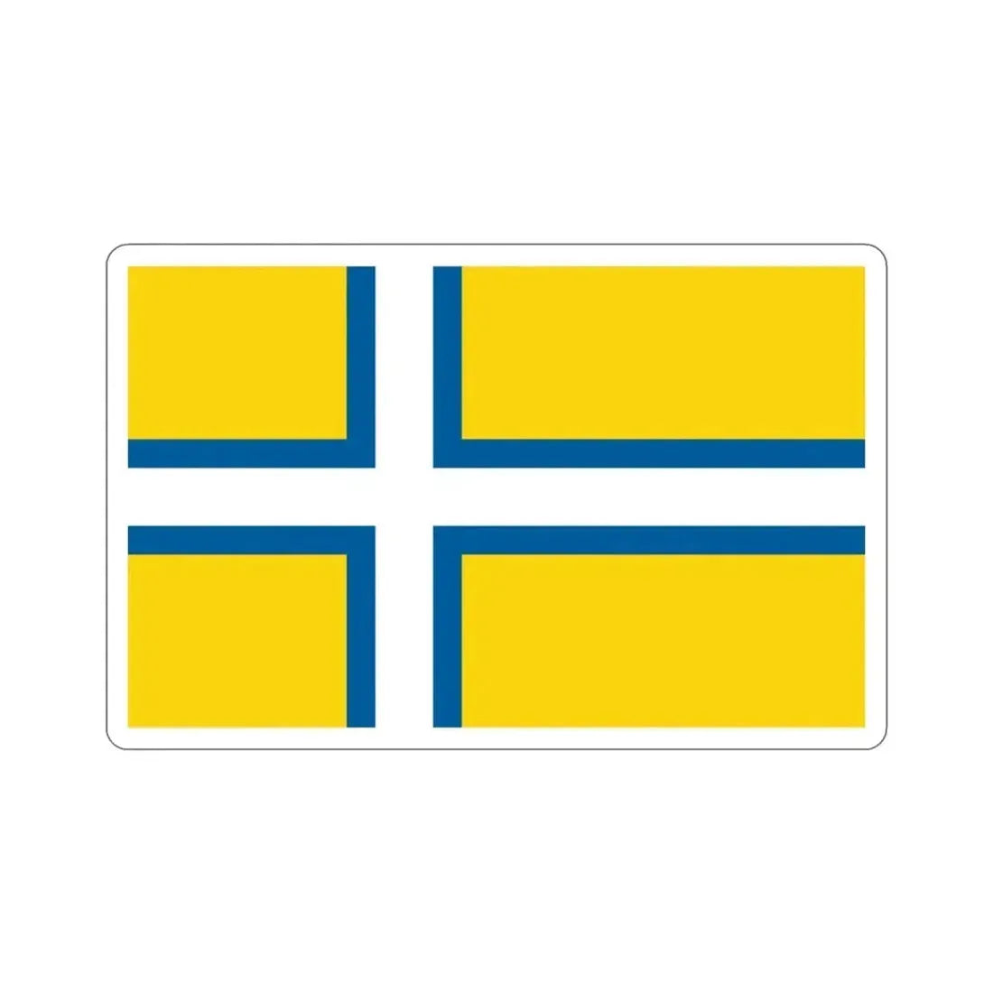 Flag of West Sweden STICKER Vinyl Die-Cut Decal - The Sticker Space