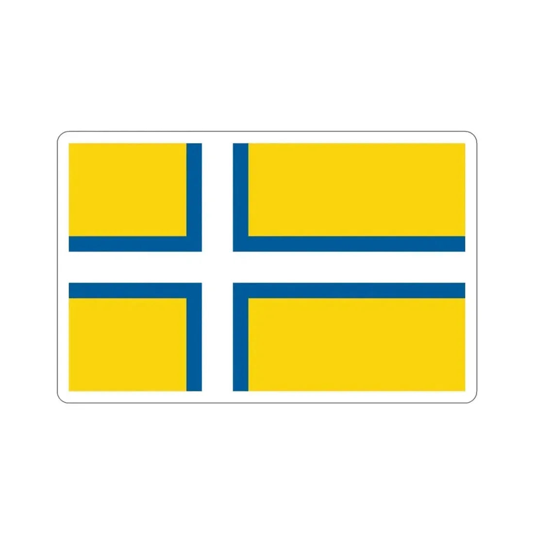 Flag of West Sweden STICKER Vinyl Die-Cut Decal - The Sticker Space