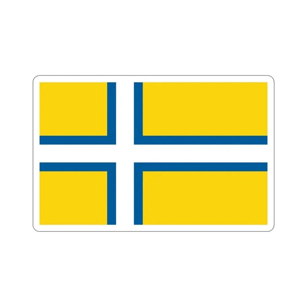 Flag of West Sweden STICKER Vinyl Die-Cut Decal - The Sticker Space