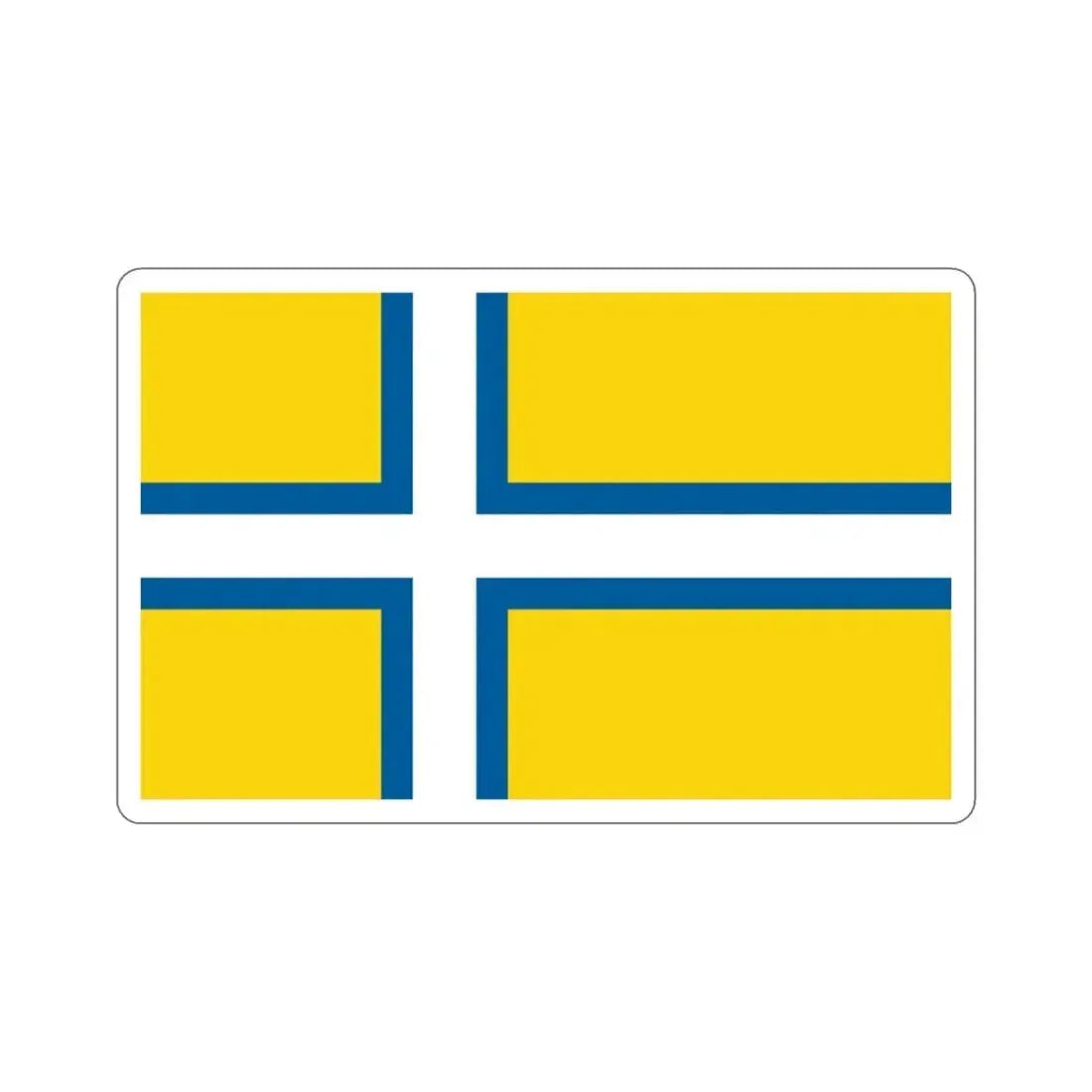 Flag of West Sweden STICKER Vinyl Die-Cut Decal - The Sticker Space