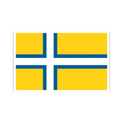 Flag of West Sweden (Sweden) STICKER Vinyl Kiss-Cut Decal 2 Inch White - The Sticker Space