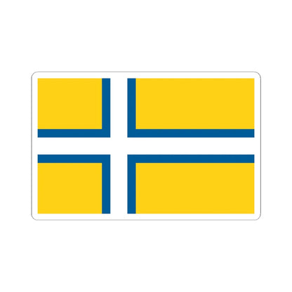 Flag of West Sweden (Sweden) STICKER Vinyl Kiss-Cut Decal 6 Inch White - The Sticker Space