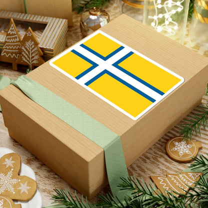 Flag of West Sweden (Sweden) STICKER Vinyl Kiss-Cut Decal - The Sticker Space