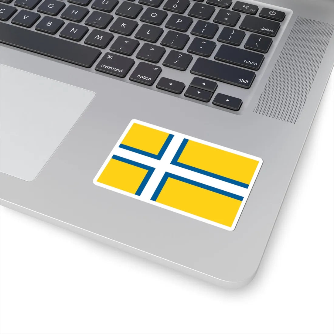 Flag of West Sweden (Sweden) STICKER Vinyl Kiss-Cut Decal - The Sticker Space