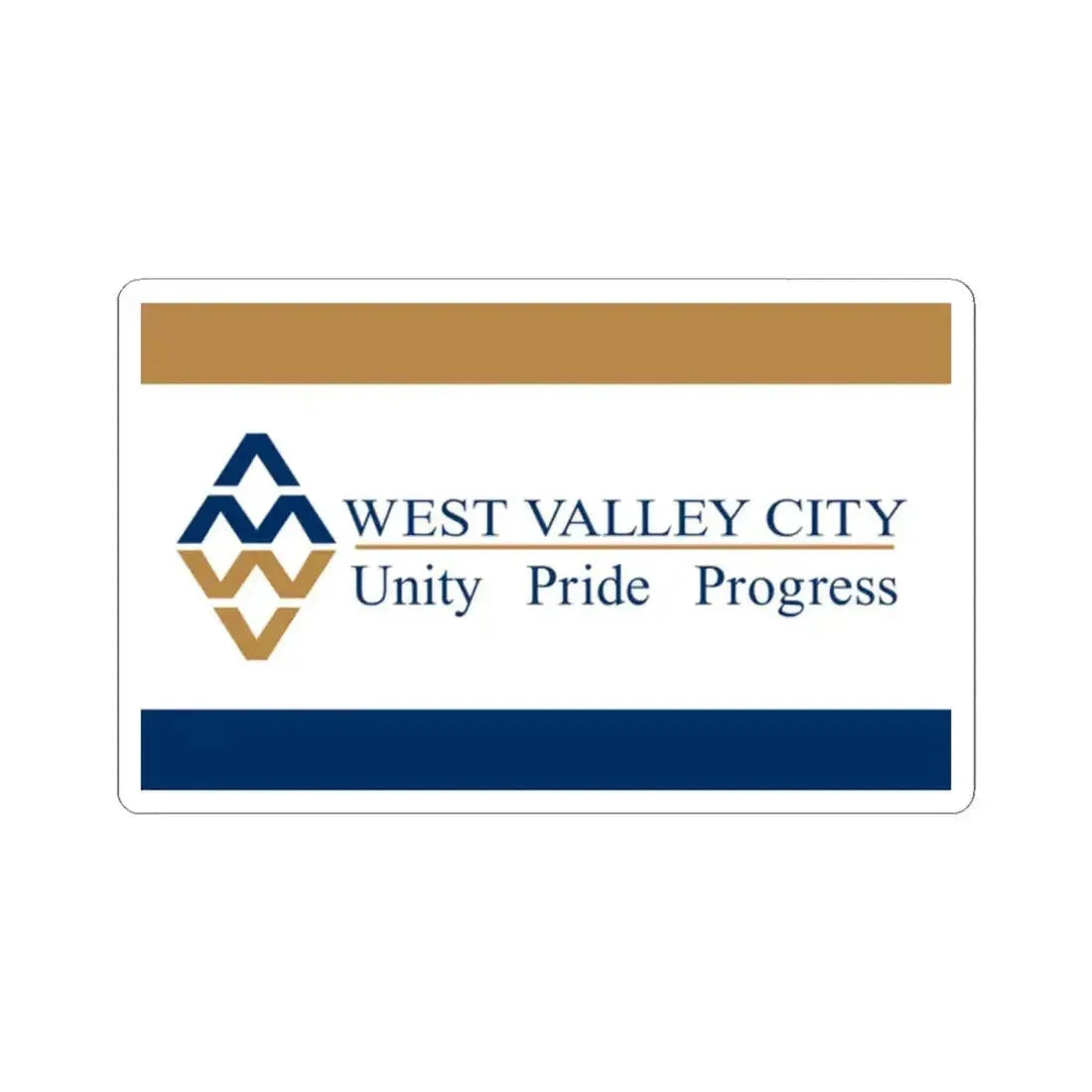 Flag of West Valley City Utah (United States) STICKER Vinyl Kiss-Cut Decal 2 Inch White - The Sticker Space