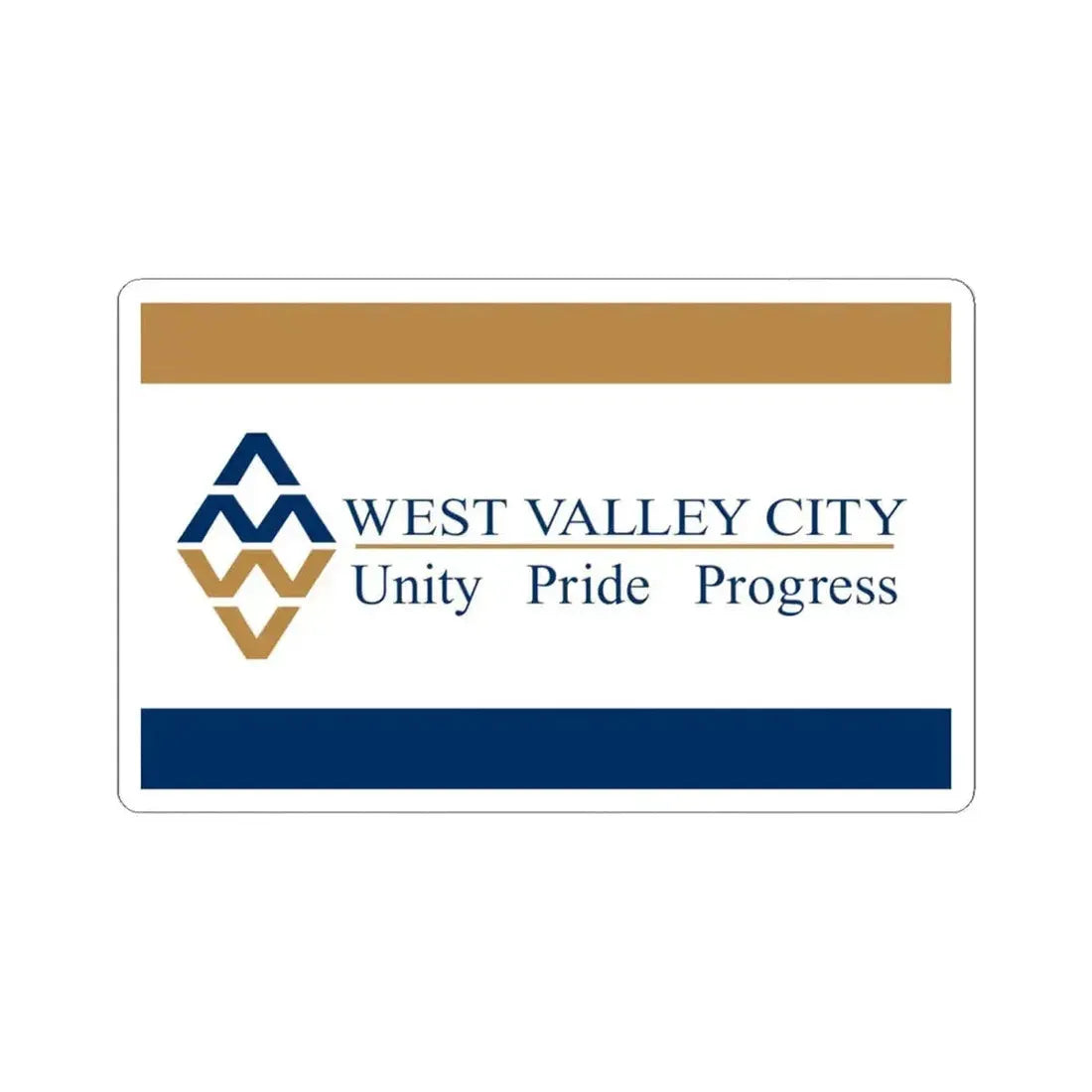 Flag of West Valley City Utah (United States) STICKER Vinyl Kiss-Cut Decal 6 Inch White - The Sticker Space