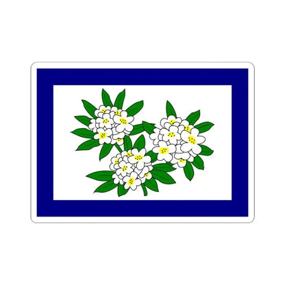 Flag of West Virginia 1905-1907 (United States) STICKER Vinyl Kiss-Cut Decal 4 Inch White - The Sticker Space