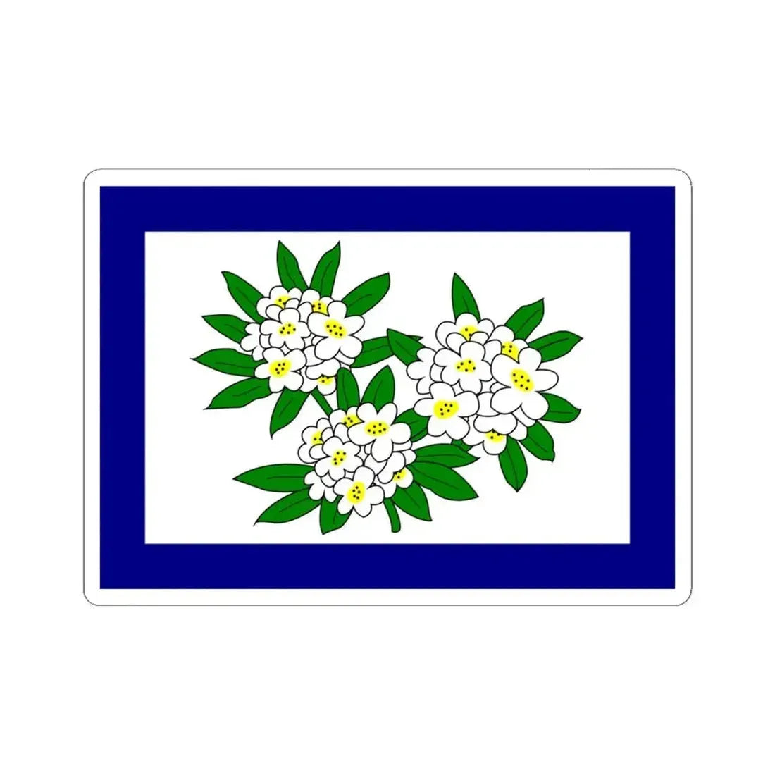 Flag of West Virginia 1905-1907 (United States) STICKER Vinyl Kiss-Cut Decal 6 Inch White - The Sticker Space