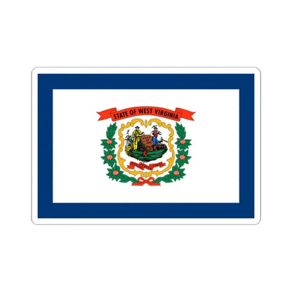 Flag of West Virginia 3-2 (United States) STICKER Vinyl Kiss-Cut Decal 2 Inch White - The Sticker Space