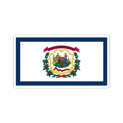 Flag of West Virginia (United States) STICKER Vinyl Kiss-Cut Decal 2 Inch White - The Sticker Space
