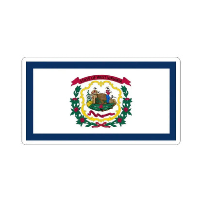 Flag of West Virginia (United States) STICKER Vinyl Kiss-Cut Decal 6 Inch White - The Sticker Space