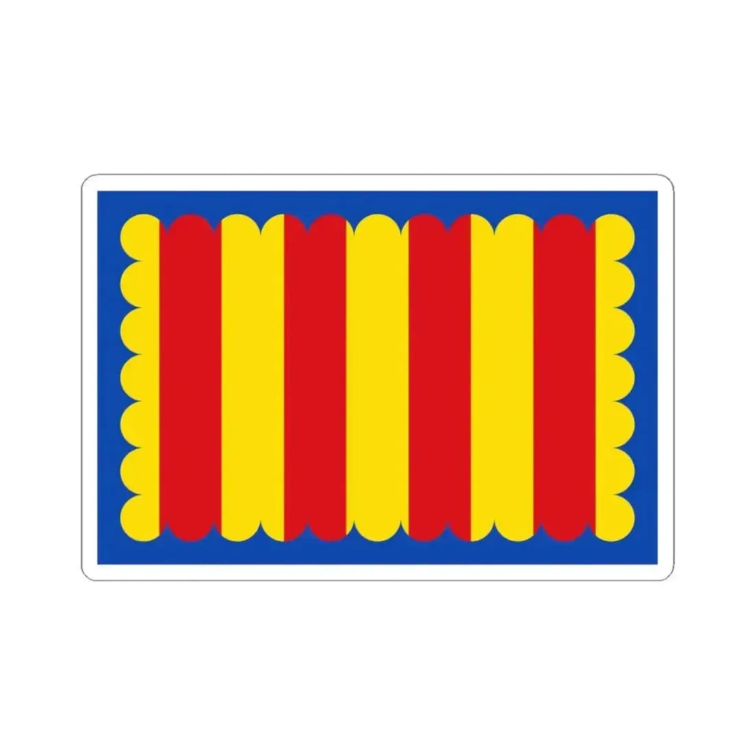 Flag of Westerlo (Belgium) STICKER Vinyl Kiss-Cut Decal 4 Inch White - The Sticker Space