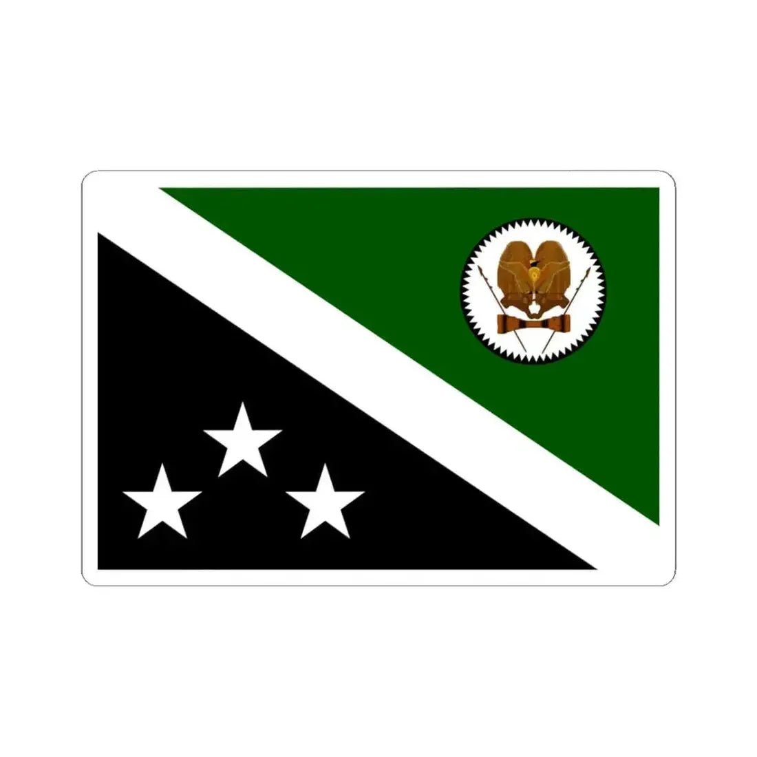Flag of Western Highlands Papa New Guinea - STICKER Vinyl Kiss-Cut Decal 3 Inch White - The Sticker Space