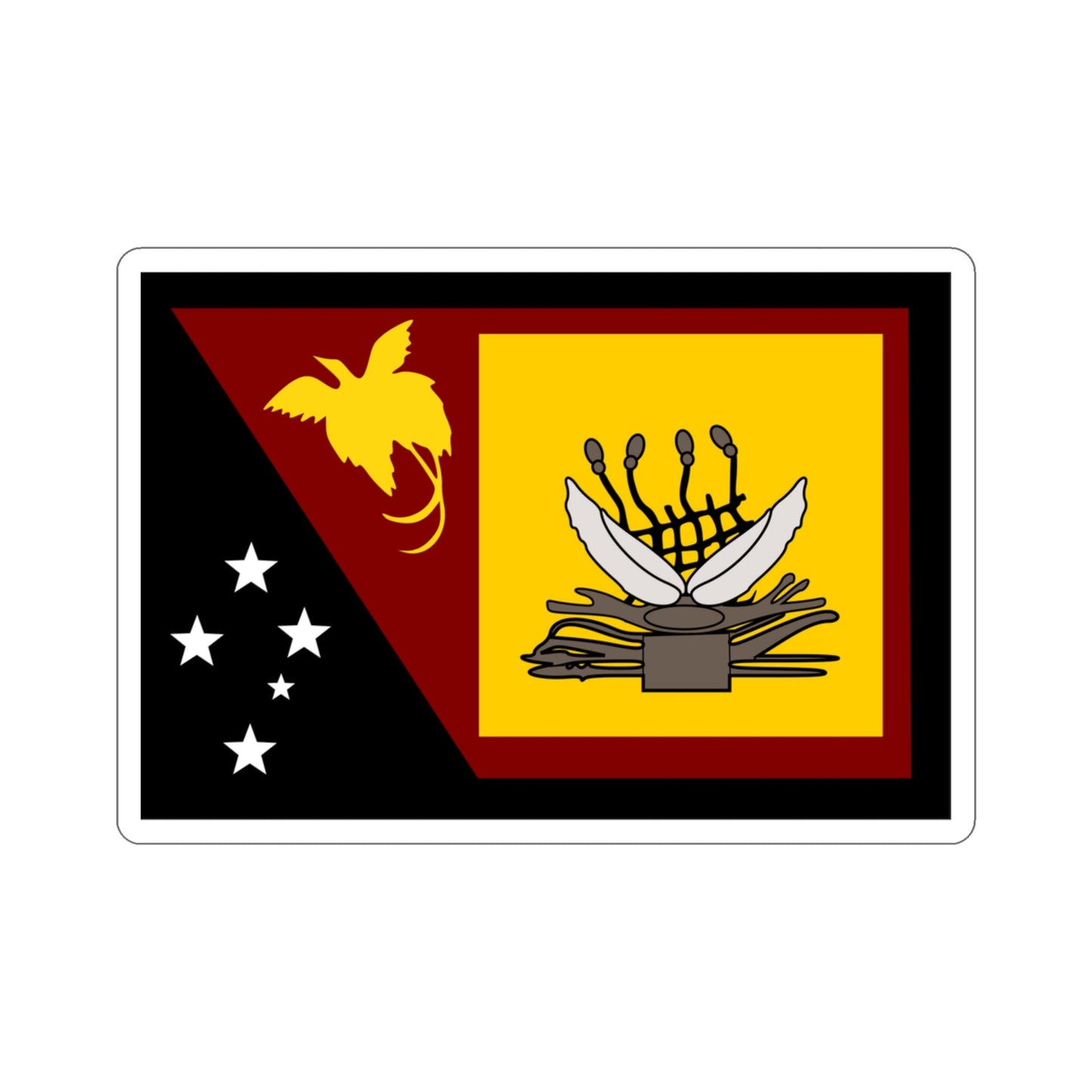 Flag of Western Province Papa New Guinea STICKER Vinyl Die-Cut Decal-3 Inch-The Sticker Space