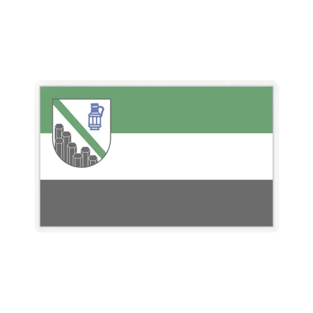 Flag of Westerwaldkreis Germany - STICKER Vinyl Kiss-Cut Decal 3 Inch Transparent - The Sticker Space