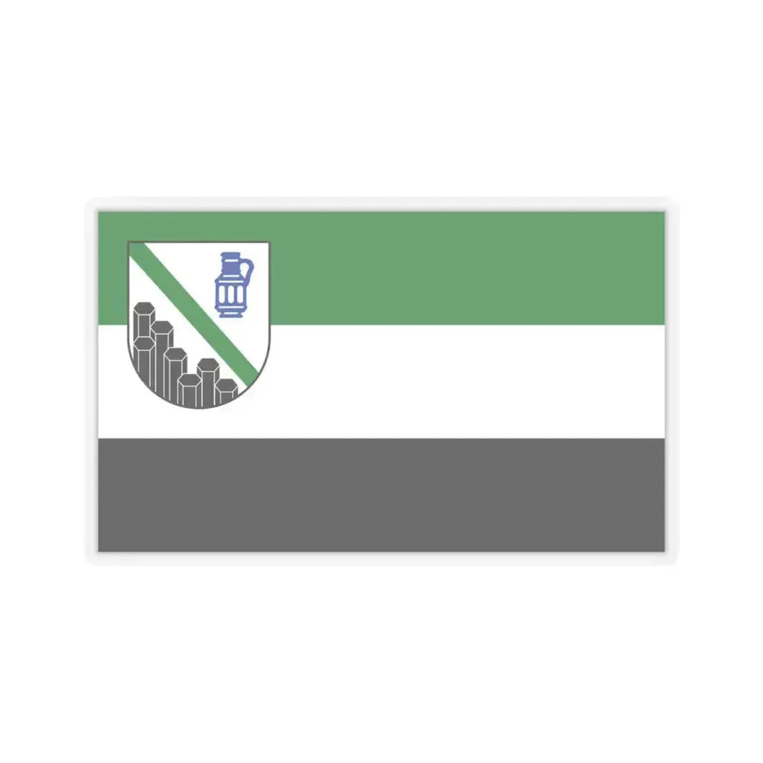 Flag of Westerwaldkreis Germany - STICKER Vinyl Kiss-Cut Decal 4 Inch Transparent - The Sticker Space