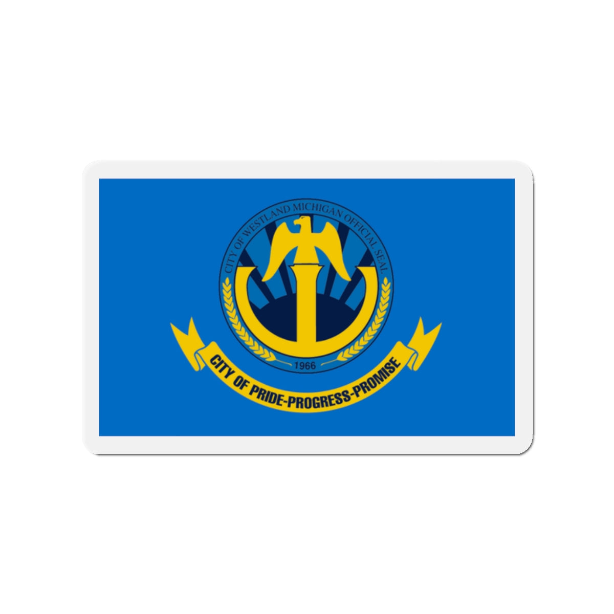 Flag of Westland Michigan - Die-Cut Magnet-2" x 2"-The Sticker Space