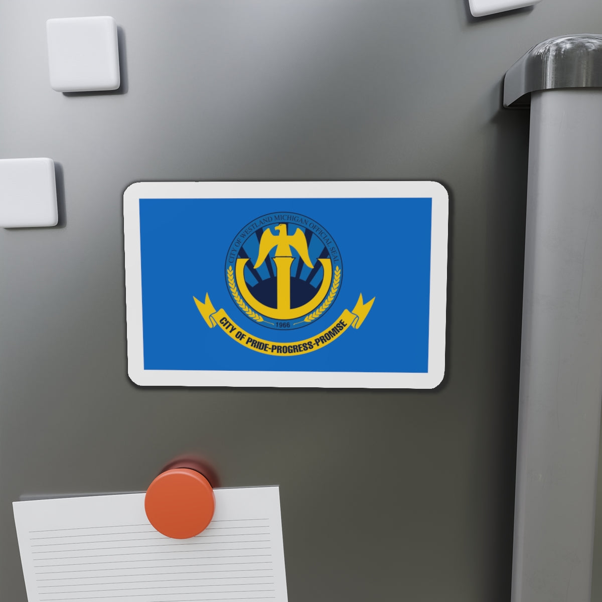 Flag of Westland Michigan - Die-Cut Magnet-The Sticker Space