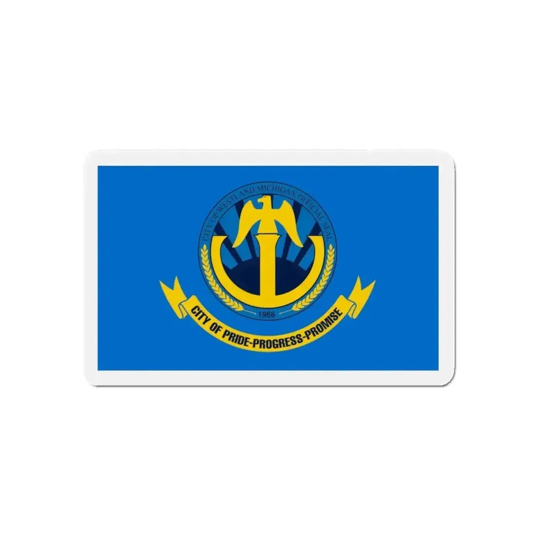 Flag of Westland Michigan - Refrigerator Magnet - The Sticker Space