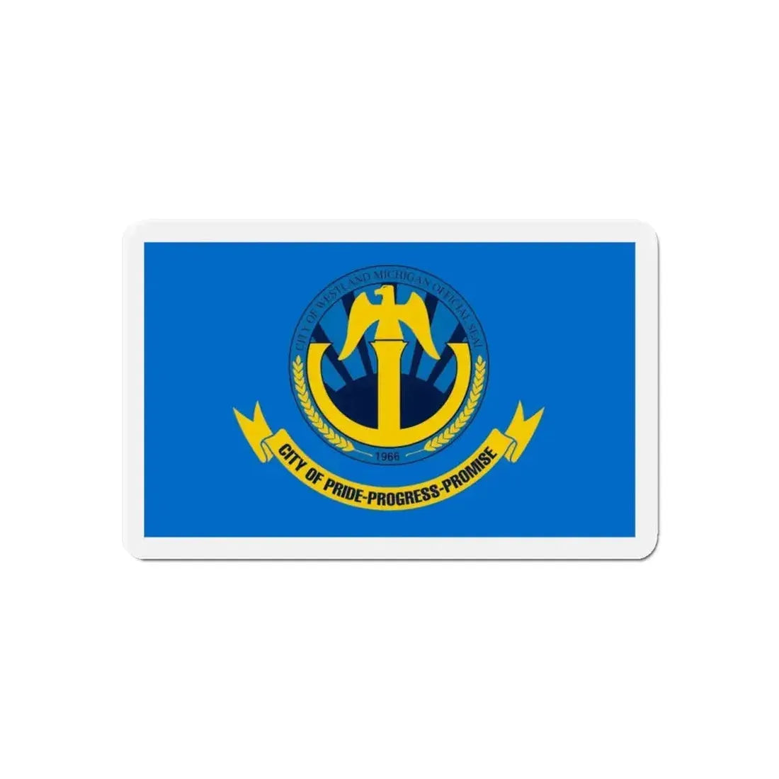 Flag of Westland Michigan - Refrigerator Magnet - The Sticker Space