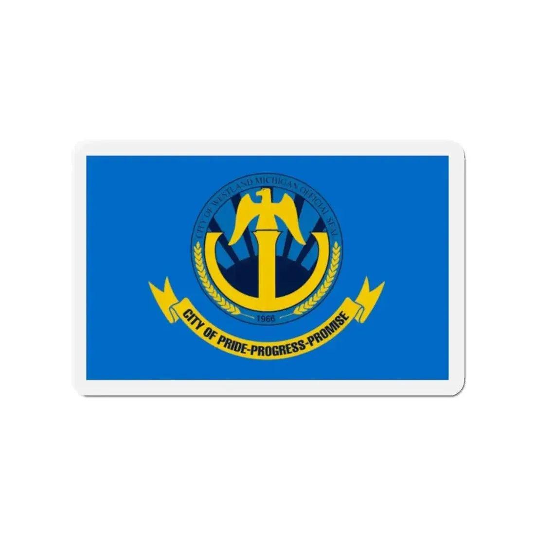 Flag of Westland Michigan - Refrigerator Magnet - The Sticker Space