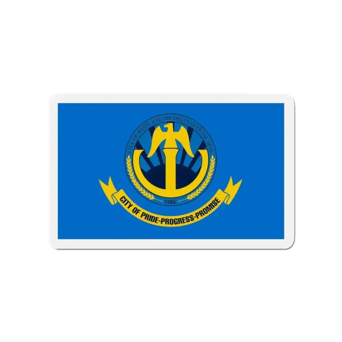 Flag of Westland Michigan - Refrigerator Magnet - The Sticker Space