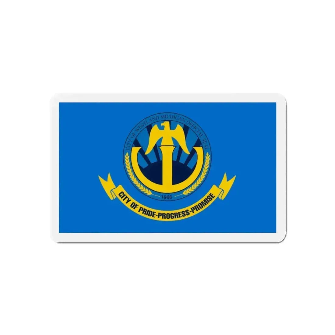 Flag of Westland Michigan - Refrigerator Magnet - The Sticker Space