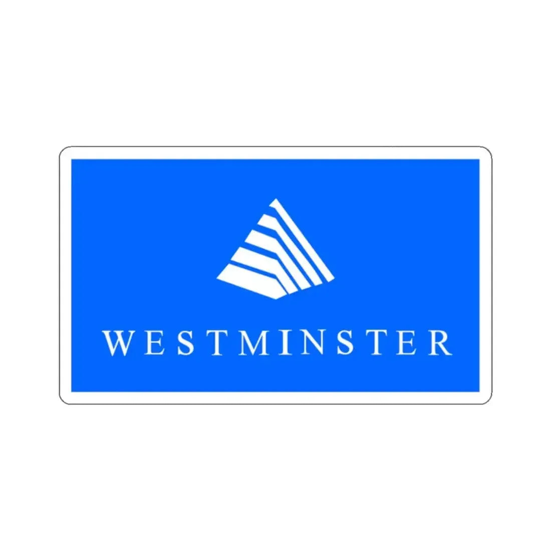 Flag of Westminster, Colorado - STICKER Vinyl Kiss-Cut Decal 2 Inch White - The Sticker Space