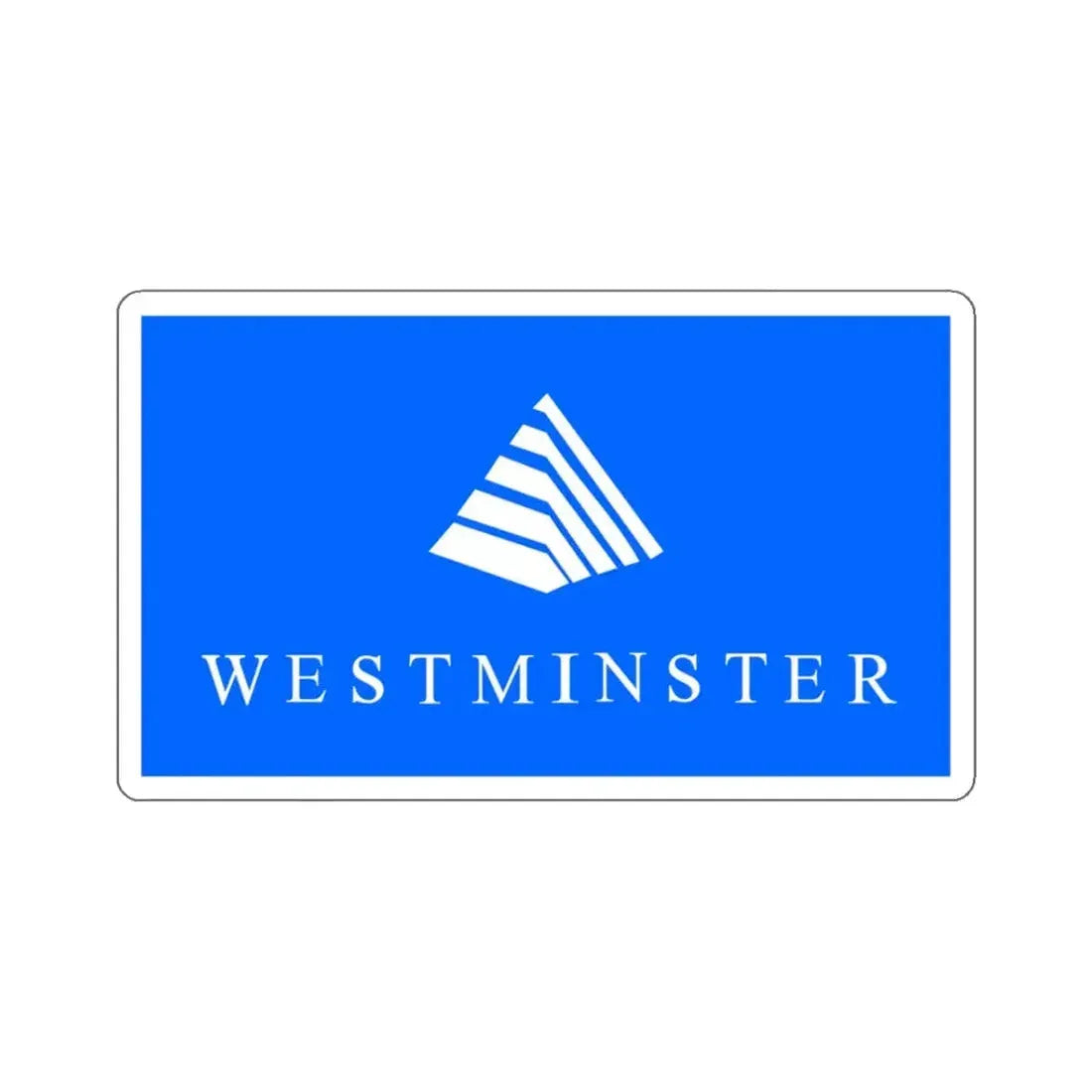 Flag of Westminster, Colorado - STICKER Vinyl Kiss-Cut Decal 3 Inch White - The Sticker Space