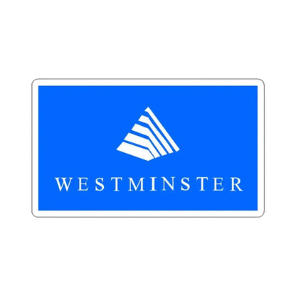 Flag of Westminster, Colorado - STICKER Vinyl Kiss-Cut Decal 4 Inch White - The Sticker Space