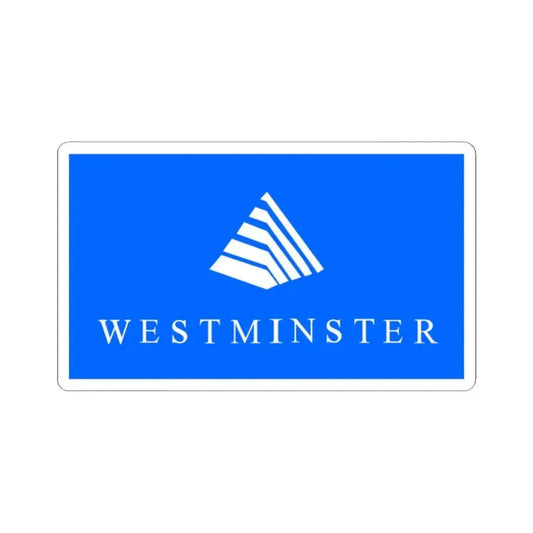 Flag of Westminster Colorado (United States) STICKER Vinyl Kiss-Cut Decal 2 Inch White - The Sticker Space