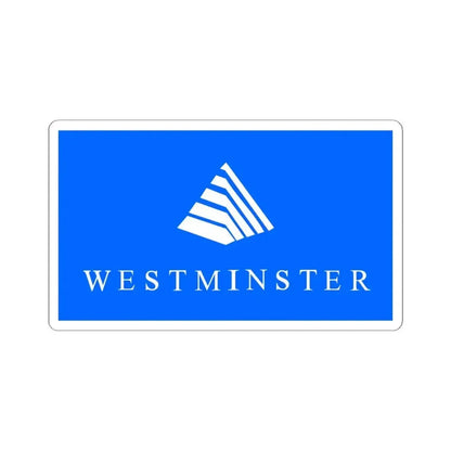 Flag of Westminster Colorado (United States) STICKER Vinyl Kiss-Cut Decal 6 Inch White - The Sticker Space