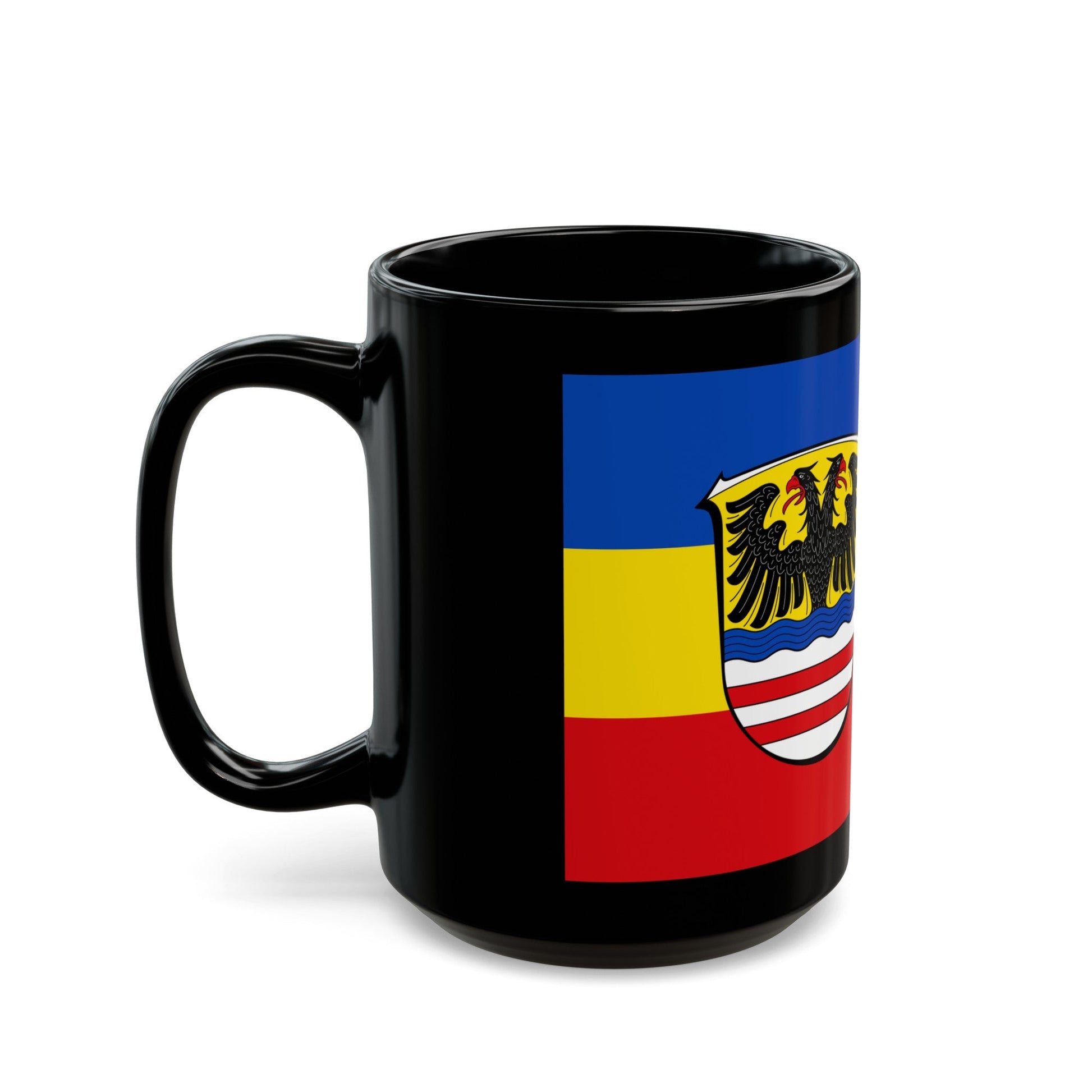 Flag of Wetteraukreises Germany - Black Coffee Mug-The Sticker Space