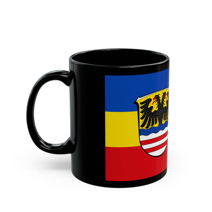 Flag of Wetteraukreises Germany - Black Coffee Mug-The Sticker Space