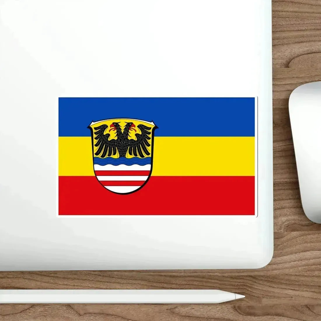 Flag of Wetteraukreises Germany STICKER Vinyl Die-Cut Decal - The Sticker Space