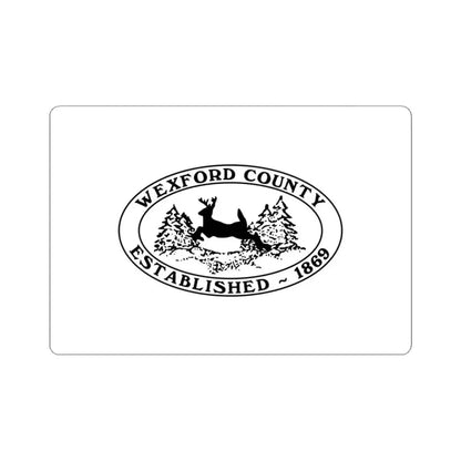 Flag of Wexford County Michigan (United States) STICKER Vinyl Kiss-Cut Decal 3 Inch White - The Sticker Space