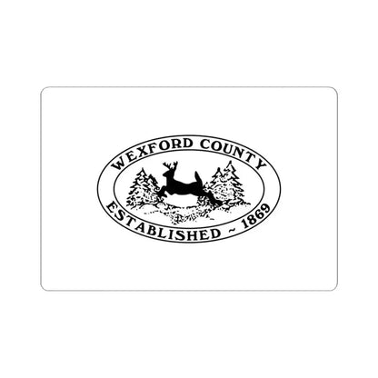 Flag of Wexford County Michigan (United States) STICKER Vinyl Kiss-Cut Decal 4 Inch White - The Sticker Space
