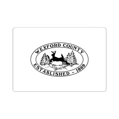 Flag of Wexford County Michigan (United States) STICKER Vinyl Kiss-Cut Decal 6 Inch White - The Sticker Space