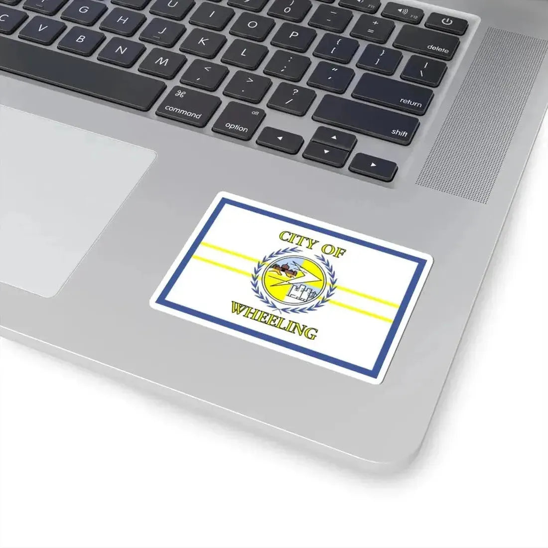 Flag of Wheeling West Virginia 1968-2018 (United States) STICKER Vinyl Kiss-Cut Decal - The Sticker Space