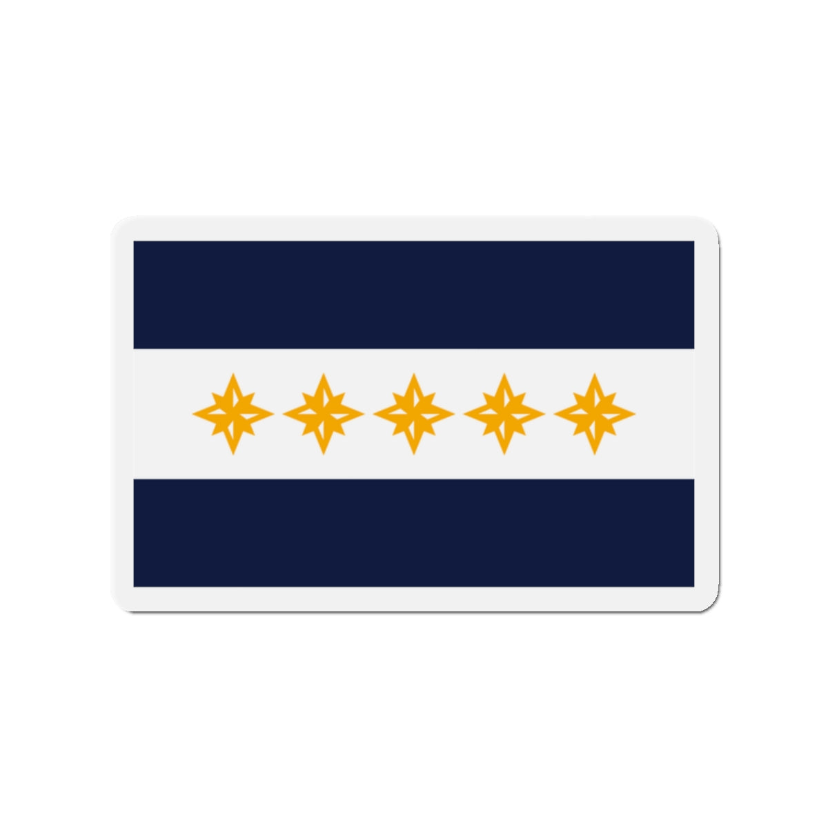 Flag of Wheeling West Virginia - Die-Cut Magnet-2" x 2"-The Sticker Space