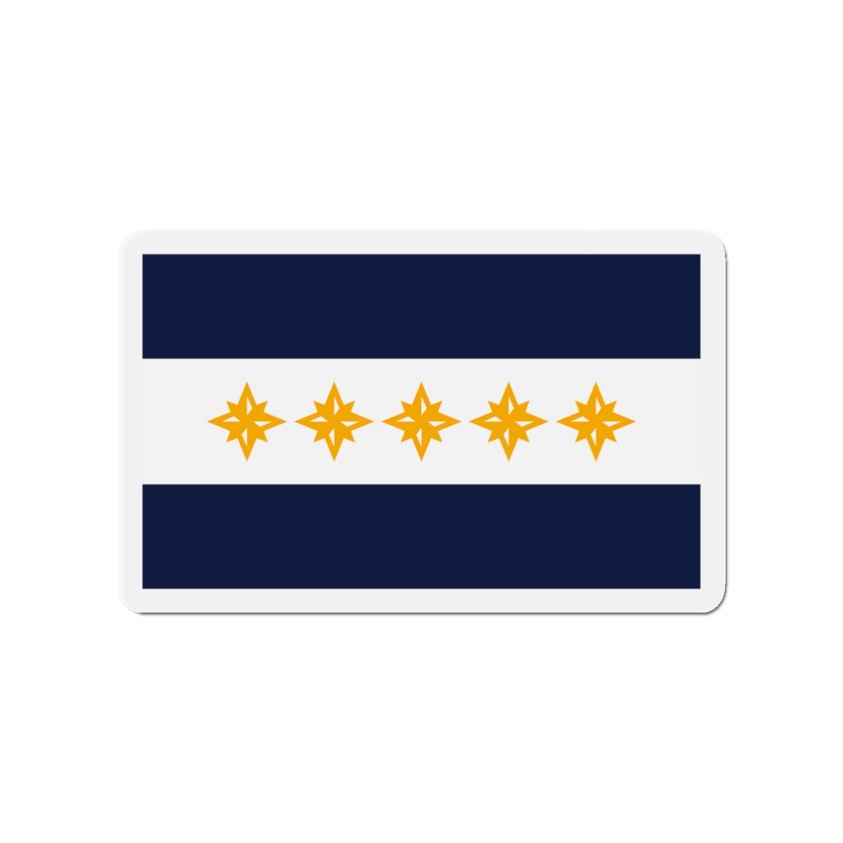 Flag of Wheeling West Virginia - Die-Cut Magnet-3" x 3"-The Sticker Space