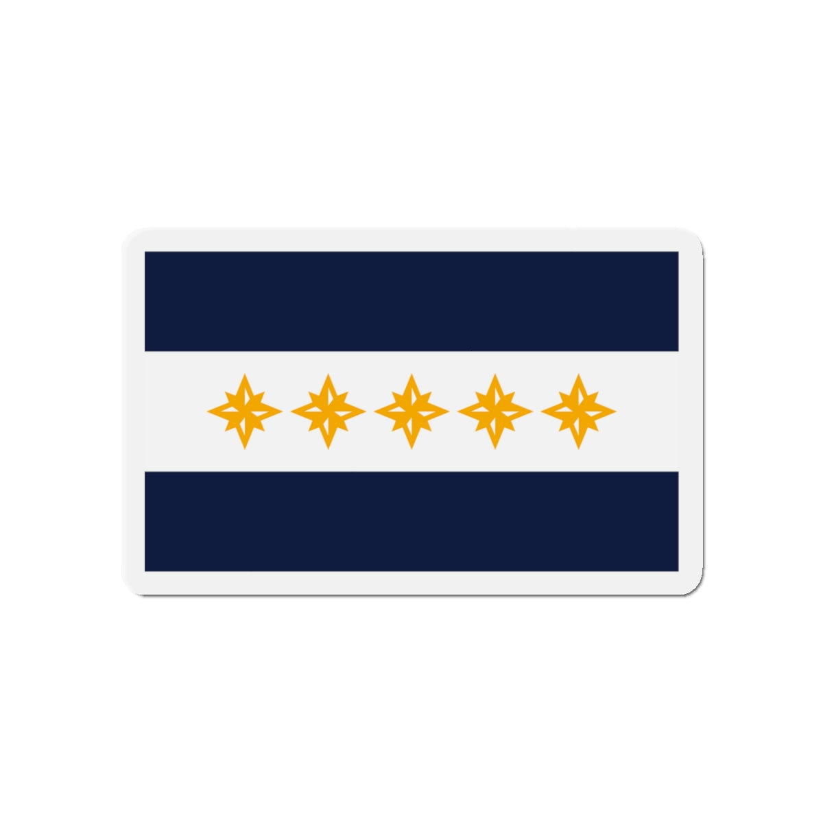 Flag of Wheeling West Virginia - Die-Cut Magnet-4" x 4"-The Sticker Space