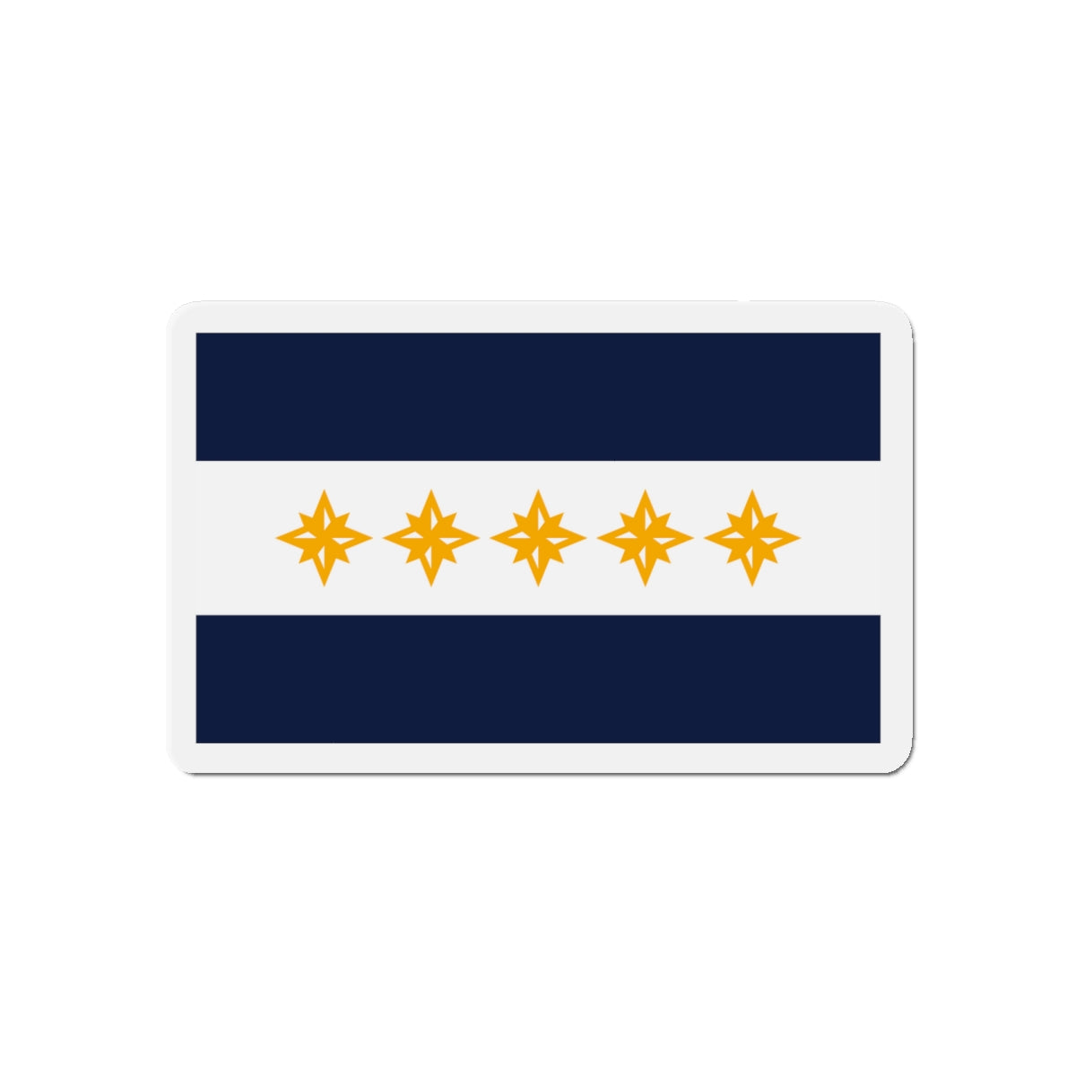 Flag of Wheeling West Virginia - Die-Cut Magnet-5" x 5"-The Sticker Space