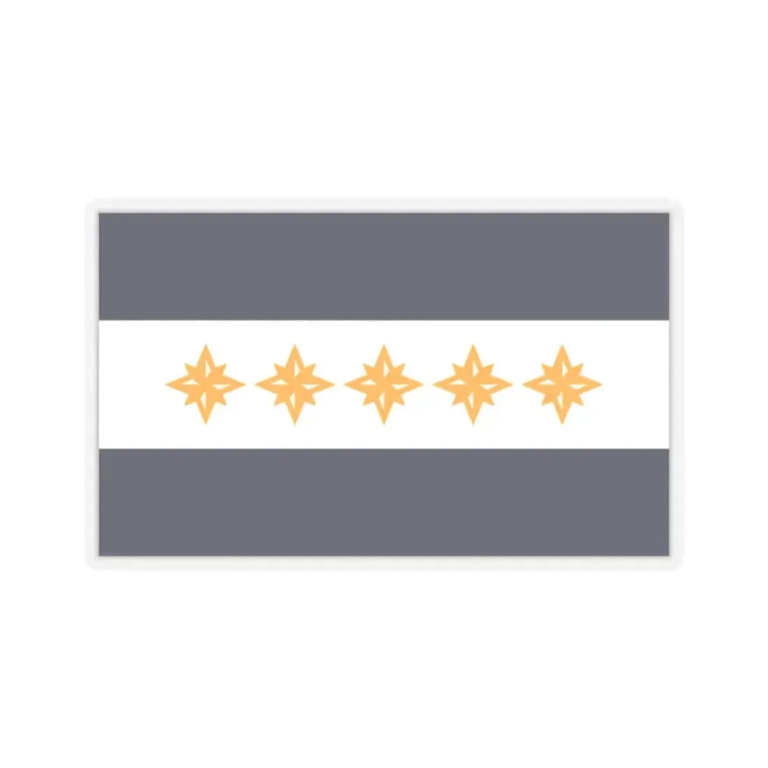 Flag of Wheeling, West Virginia - STICKER Vinyl Kiss-Cut Decal 2 Inch Transparent - The Sticker Space