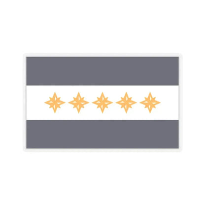 Flag of Wheeling, West Virginia - STICKER Vinyl Kiss-Cut Decal 2 Inch Transparent - The Sticker Space